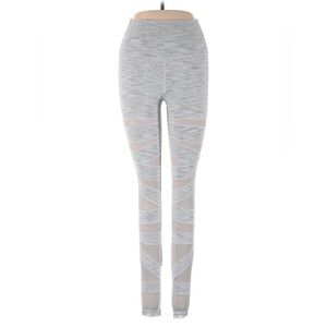 Lululemon white grey strip leggings size 4
